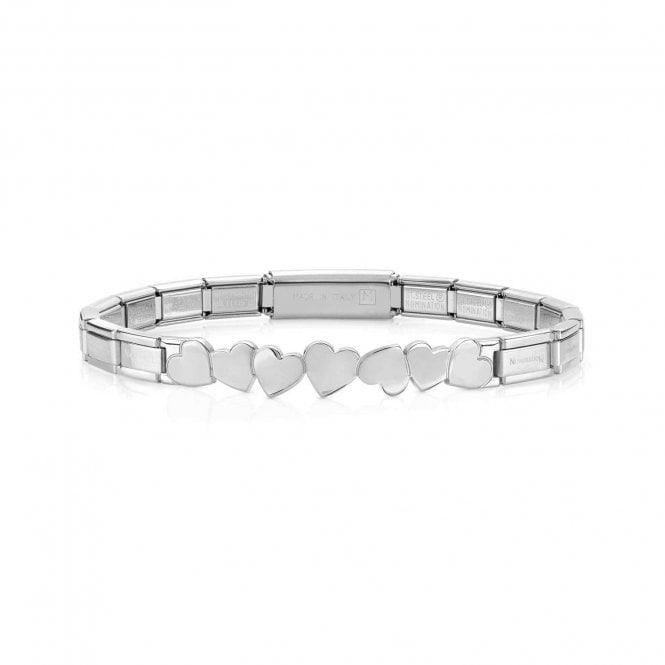 Nomination Trendsetter Silver Hearts Bracelet 021126/004 - Judith Hart Jewellers