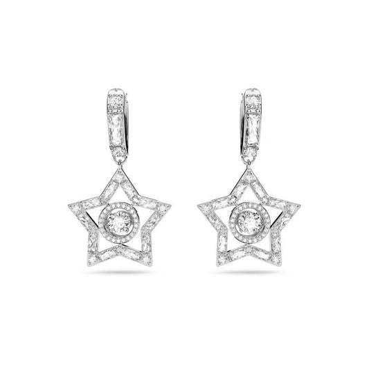 Swarovski Stella Star Hoop Earrings with White Crystal 5617767