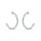 Swarovski Tennis Deluxe White Crystal Mixed Hoop Earrings 5562128 - Judith Hart Jewellers