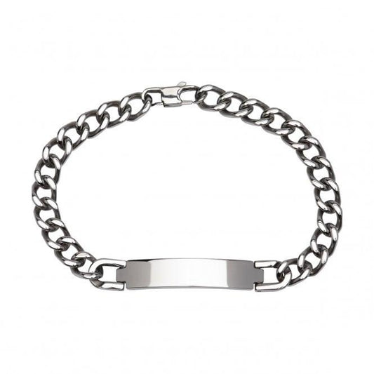 Unique & Co Steel Curbed Link Bracelet - Judith Hart Jewellers