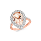 18ct Rose Gold 4.00ct Morganite and Diamond Ring