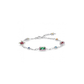 Thomas Sabo Sterling Silver Multicoloured Crystal Shapes Bracelet A1914-348-7