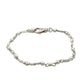 Sterling Silver Solid Double Wrap Link Bracelet 7.6"