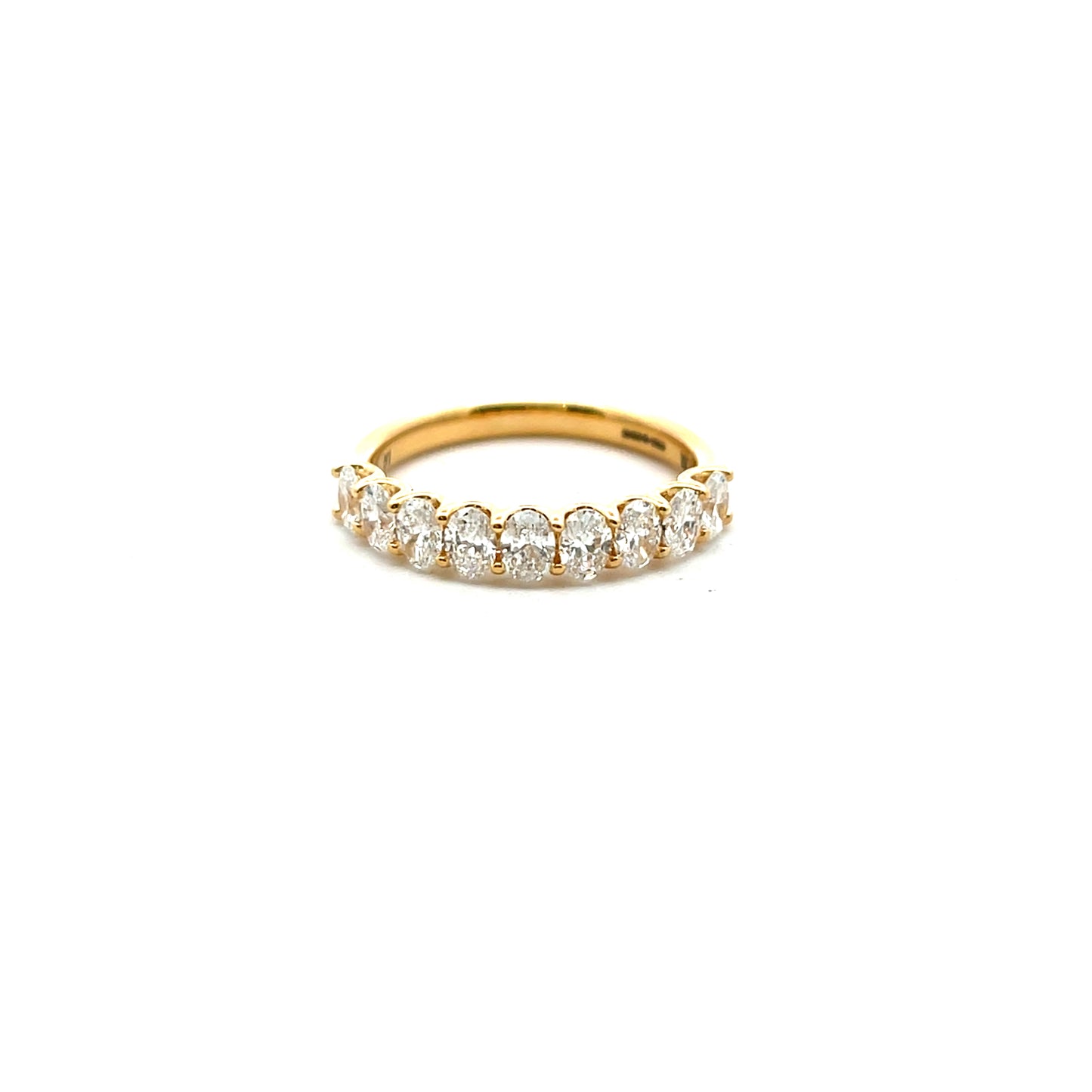 18ct Yellow Gold 9 Oval 1ct Laboratory Grown Diamond Ring Size M