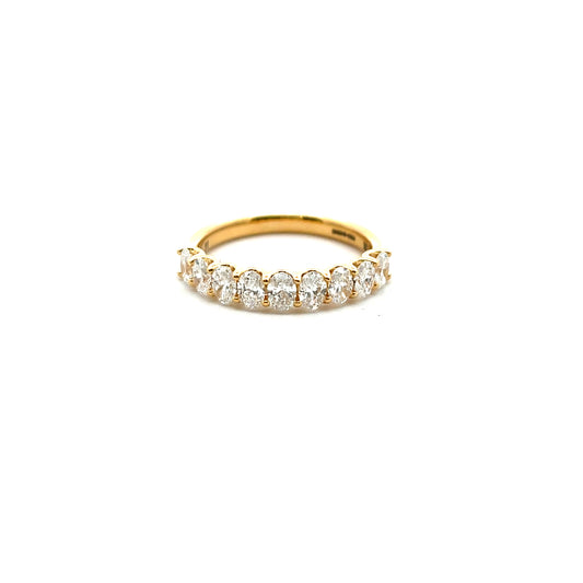18ct Yellow Gold 9 Oval 1ct Laboratory Grown Diamond Ring Size M