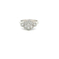 Platinum 1.03ct Brilliant Cut Diamond Boat Shaped Cluster Ring Size N