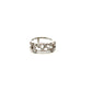 18ct White Gold Diamond Split Shank Bubble Ring Size P