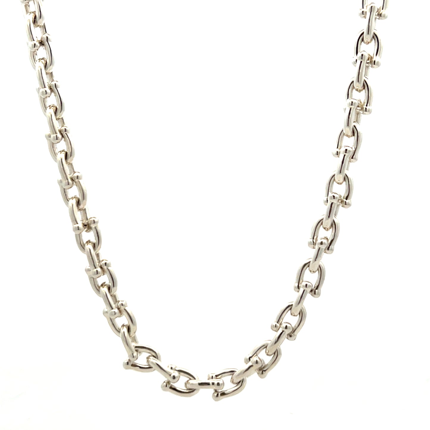 Sterling Silver Solid Horseshoe Chain 19"