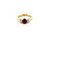 18ct Yellow Gold Ruby and Diamond Three Stone Ring Size L