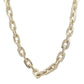 Sterling Silver Solid Cast Oval Rope Necklace 18"