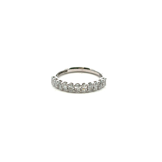 Platinum 11 Oval Laboratory Grown Diamond Ring Size M