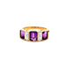 9ct Yellow Gold Amethyst And Diamond Ring Size N