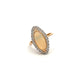 9ct Yellow Gold Marquise Shaped Opal and Diamond Ring Size P