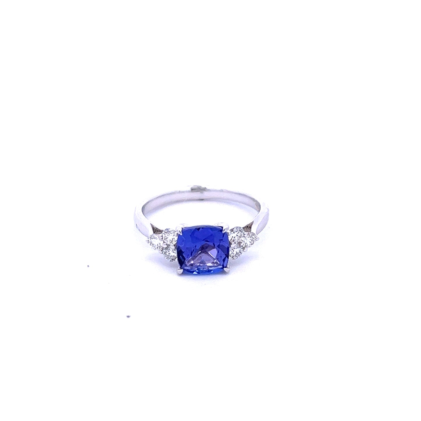 18ct White Gold Tanzanite and Diamond Ring