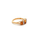 9ct Yellow Gold Citrine and Diamond Ring Size N