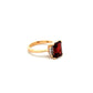 9ct Yellow Gold Garnet and Diamond Ring Size N