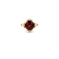 9ct Yellow Gold Garnet and Diamond Ring Size P