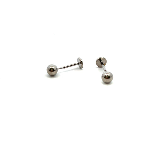 Tish Lyon Labret Titanium Ball Stud Earrings