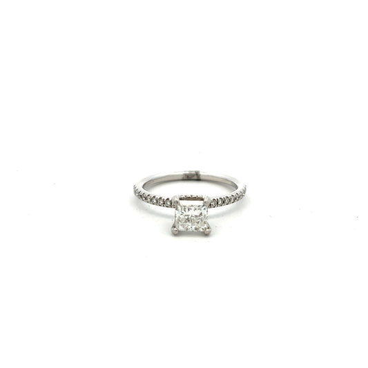 Platinum Princess Cut 1.18ct Diamond Ring Size M