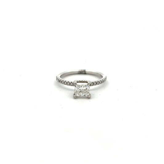 Platinum Princess Cut 1.18ct Diamond Ring Size M