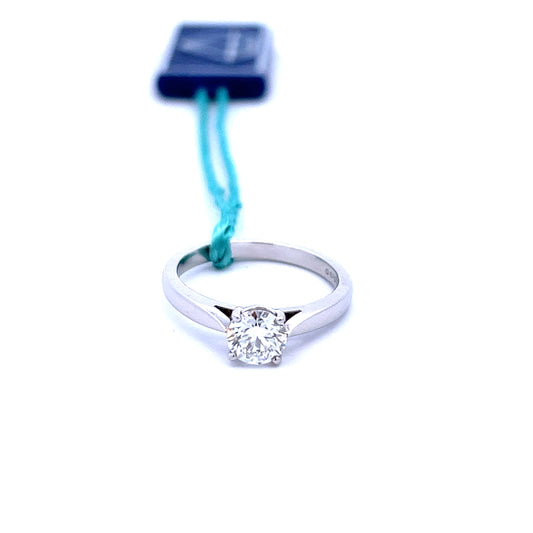 Platinum 0.71ct Laboratory Grown Brilliant Cut Diamond Ring