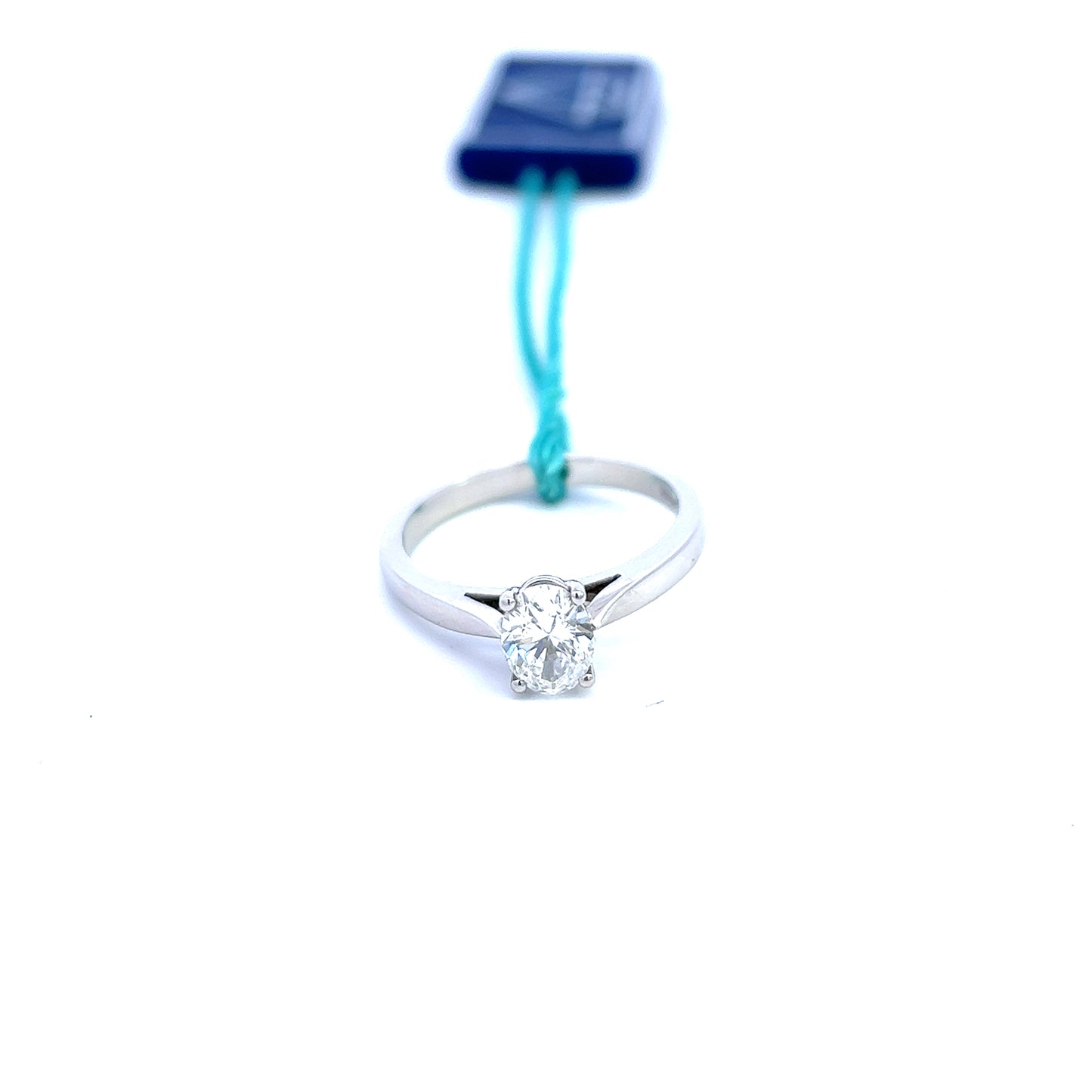 Platinum 0.73ct Laboratory Grown Oval Cut Diamond Ring