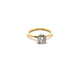 18ct Yellow Gold Laboratory Grown Diamond 1.05ct Brilliant Cut with Laboratory Grown Diamonds Underneath Ring Size M