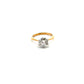 18ct Yellow Gold and Platinum Laboratory Grown Diamond 1.57ct Brilliant Cut 6 Claw Ring Size N