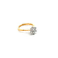 18ct Yellow Gold and Platinum Laboratory Grown Diamond 1.57ct Brilliant Cut 6 Claw Ring Size N