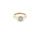 18ct Yellow Gold and Platinum Laboratory Grown Diamond 0.77ct Brilliant Cut 6 Claw Ring Size M