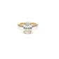 18ct Yellow Gold Laboratory Grown 2.50ct Oval Laboratory Grown Diamond Shoulders Ring Size M