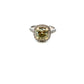 Platinum Laboratory Grown Diamond Green Cushion Cut Cluster Ring Size O
