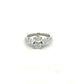 Platinum Laboratory Grown Diamond 2.13ct Oval and Pear Cut Three Stone Ring Size N