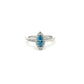 Platinum Laboratory Grown Vivid Fancy Blue and White Diamond Ring