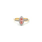 18ct Yellow Gold Laboratory Grown Diamond and Fancy Vivid Pink Ring