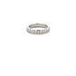 18ct White Gold 1.00ct Princess Cut Diamond Channel Set Halt Eternity Ring Size O