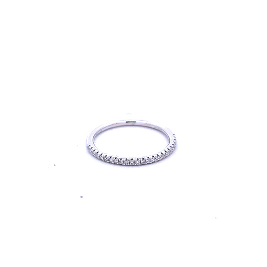 18ct White Gold 1.5mm Half Eternity Diamond Ring