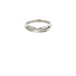 Platinum Two Crossover Diamond Ring Size N