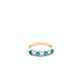 18ct Yellow Gold Emerald and Diamond Ring Size N