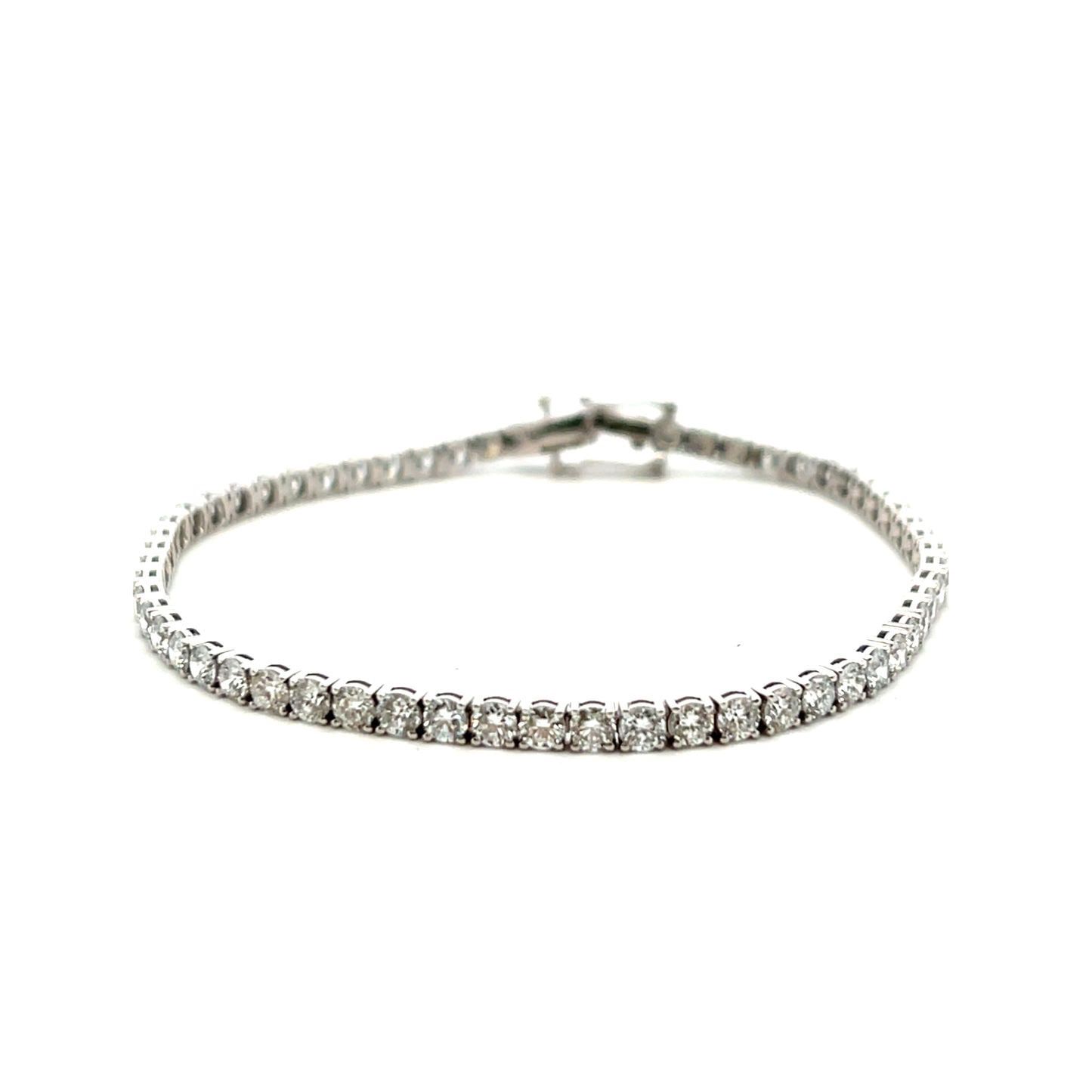 9ct White Gold Laboratory Grown Diamond 6cts Line Bracelet