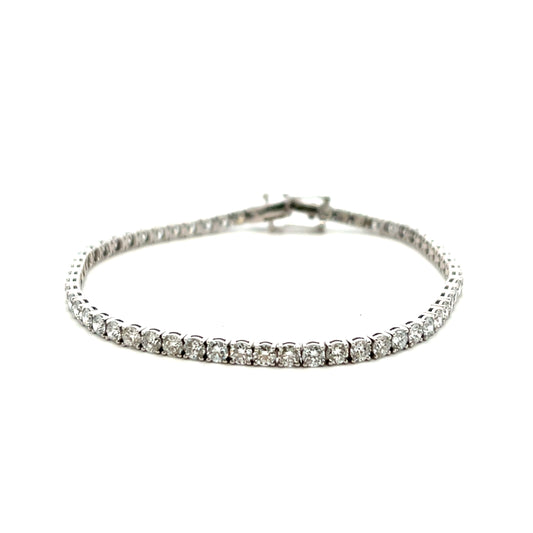 9ct White Gold Laboratory Grown Diamond 6cts Line Bracelet