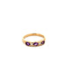 9ct Yellow Gold Amethyst and Diamond Ring Size M