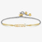 Nomination Milleluci Steel and Gold Tone Sister Cubic Zirconia Bracelet 028027/008