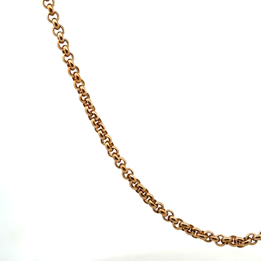 Pre-Owned 9ct Yellow Gold 22" Round Belcher Chain