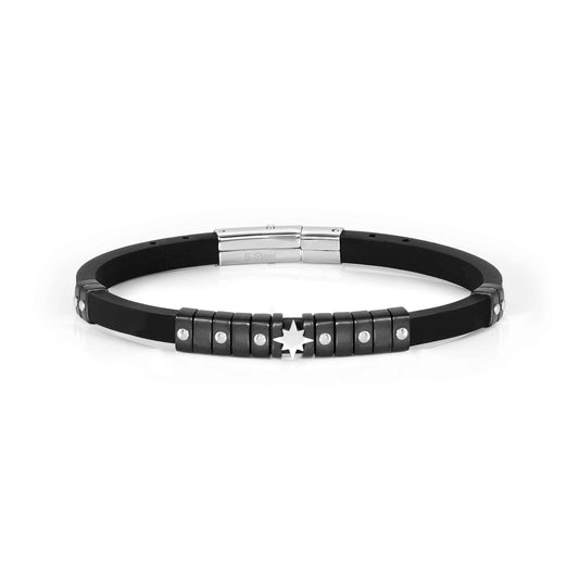 Nomination City Bracelet in Steel and Rubber 028813/014