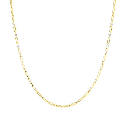 Nomination Chains Of Style Long Necklace Gold Plated Stainless Steel with Cubic Zirconia 029402/012