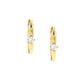 Nomination Chains of Style Yellow Gold Plated Cubic Zirconia Hoop Earrings 029403/012