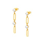 Nomination Chains of Style Yellow Gold Plated Cubic Zirconia Drop Earrings 029404/012