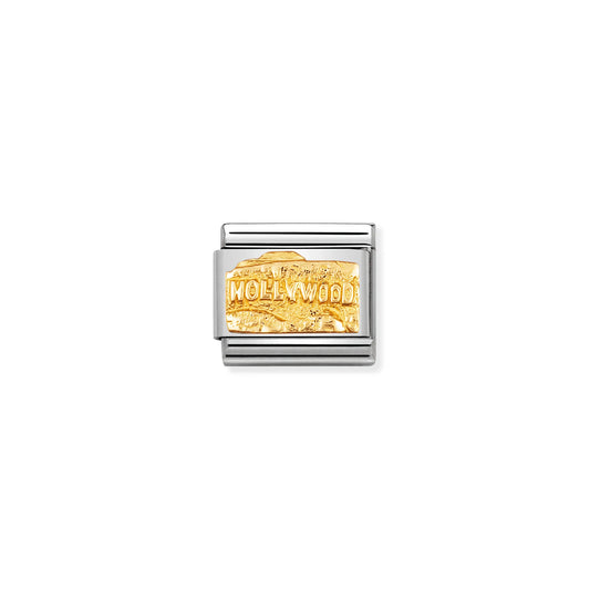 Nomination Composable Classic 18ct Gold Hollywood 030146/04