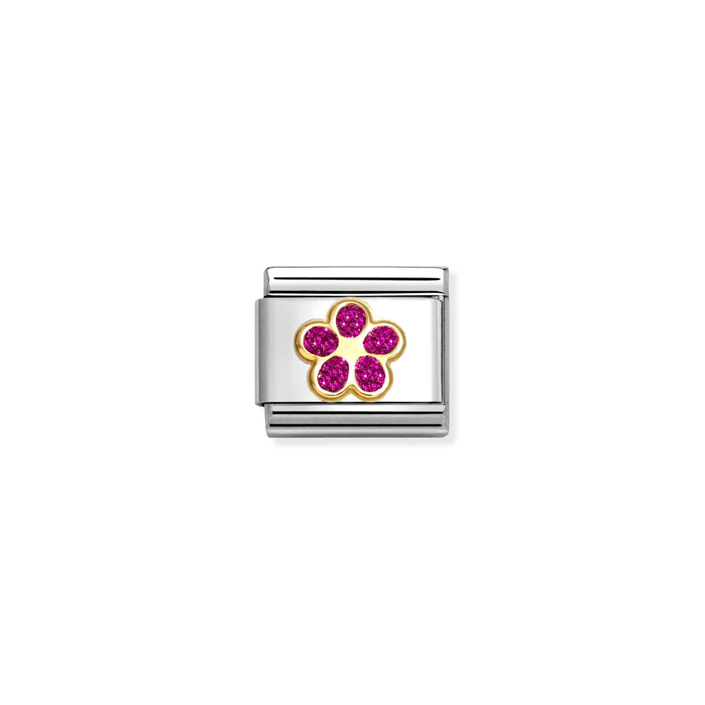 Nomination Composable Classic Fuchsia Glitter Flower 030220/17